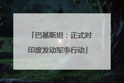 巴基斯坦：正式对印度发动军事行动